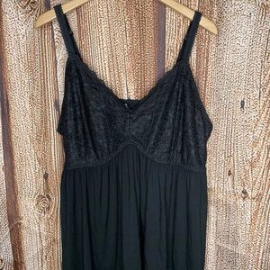Torrid Sleep Lace Babydoll Black Tank Plus Size 5